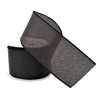 2.5" x 25ft. Faux Linen Wired Ribbon by Celebrate It