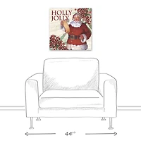 Holly Jolly Santa 20x20 Canvas Wall Art
