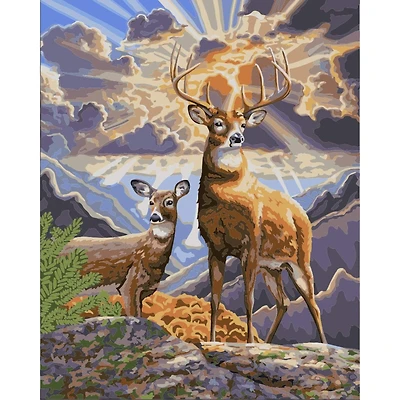 Crafting Spark Winter Deers Painting by Numbers Kit