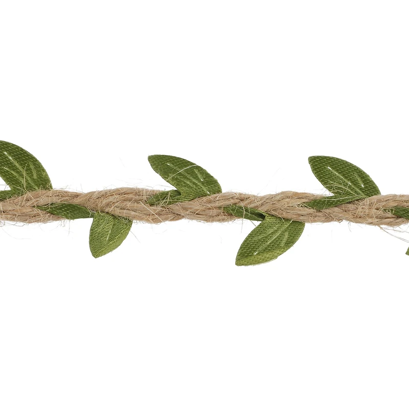 1/4" x 7yd. Jute with Leaves Ribbon by Celebrate It™