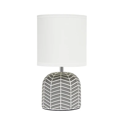 Simple Designs 10.43" Petite Webbed Waves Base Table Lamp