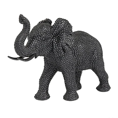 14" Black Contemporary Elephant Sculpture