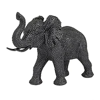 14" Black Contemporary Elephant Sculpture