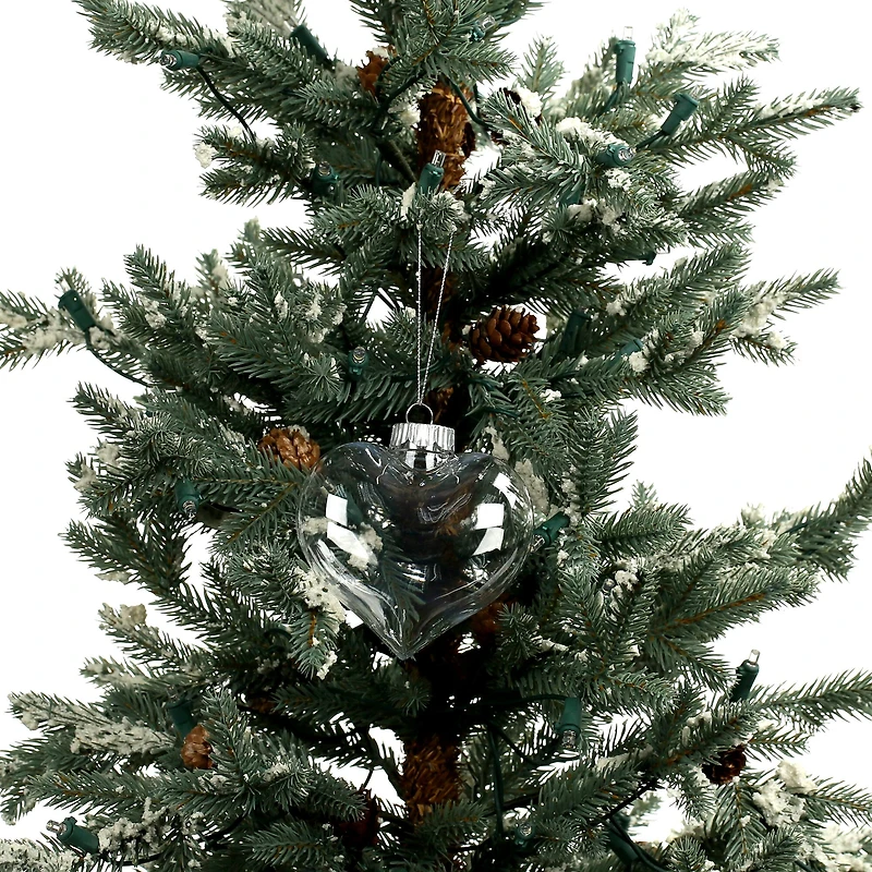 4 Pack 4" Clear DIY Plastic Heart Ornaments by Make Market®