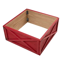 Glitzhome® 26" Red Wooden Tree Collar