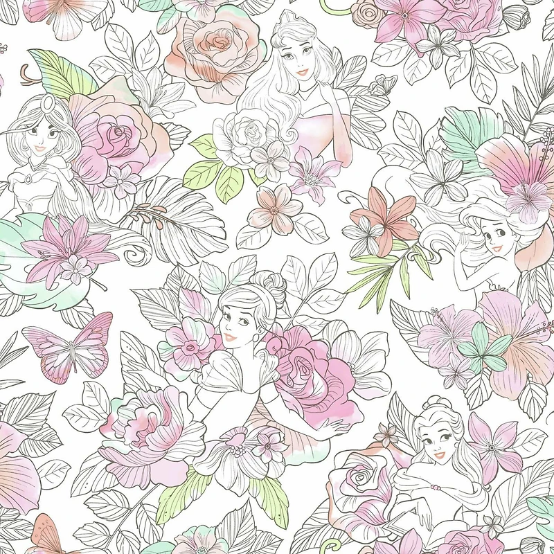 RoomMates Disney® Princess Floral Peel & Stick Wallpaper