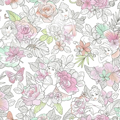 RoomMates Disney® Princess Floral Peel & Stick Wallpaper