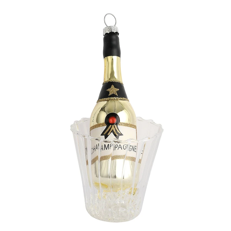 5.5" Bucket of Champagne Glass Ornament by Ashland®