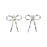 Blue Moon Studio™ Blue & White Acrylic Bow Charms, 2ct.