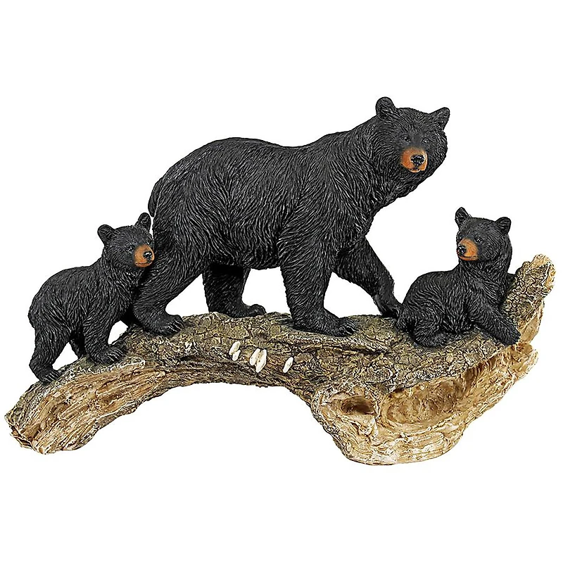 Design Toscano 16" Controlling the Cubs Mother Black Bear Statue