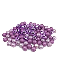 96ct. 1.5" Purple Shatterproof Plastic Ball Ornaments