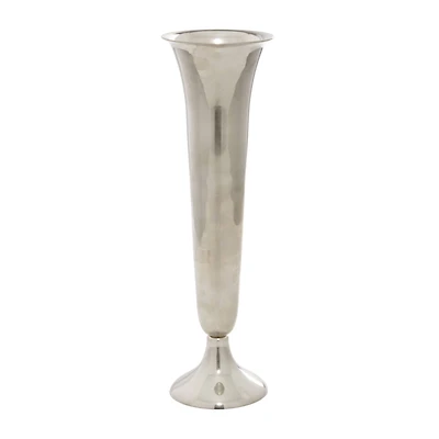 The Novogratz 14" Silver Aluminum Traditional Vase