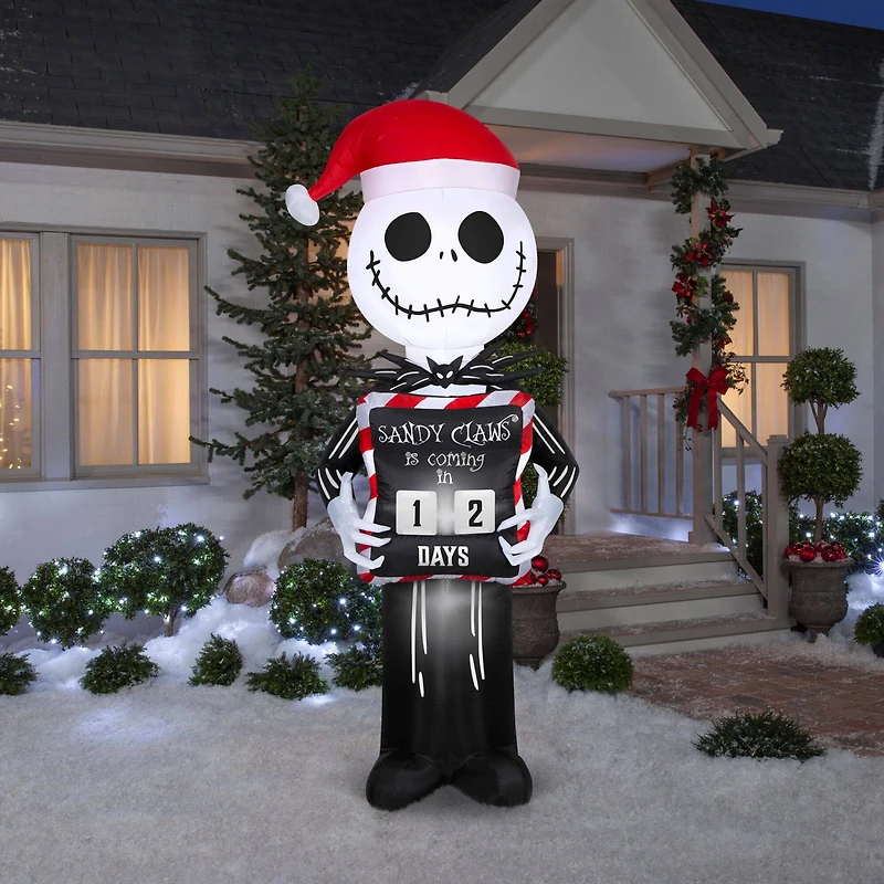 8ft. Airblown® Inflatable Christmas Jack Skellington with Christmas Countdown