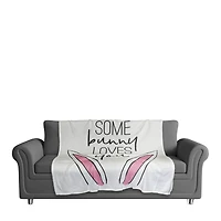 Some Bunny Loves You Bunny Ears Throw Blanket