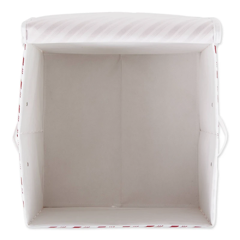 DII® Holiday Candy Stripe Print Large Ornament Storage