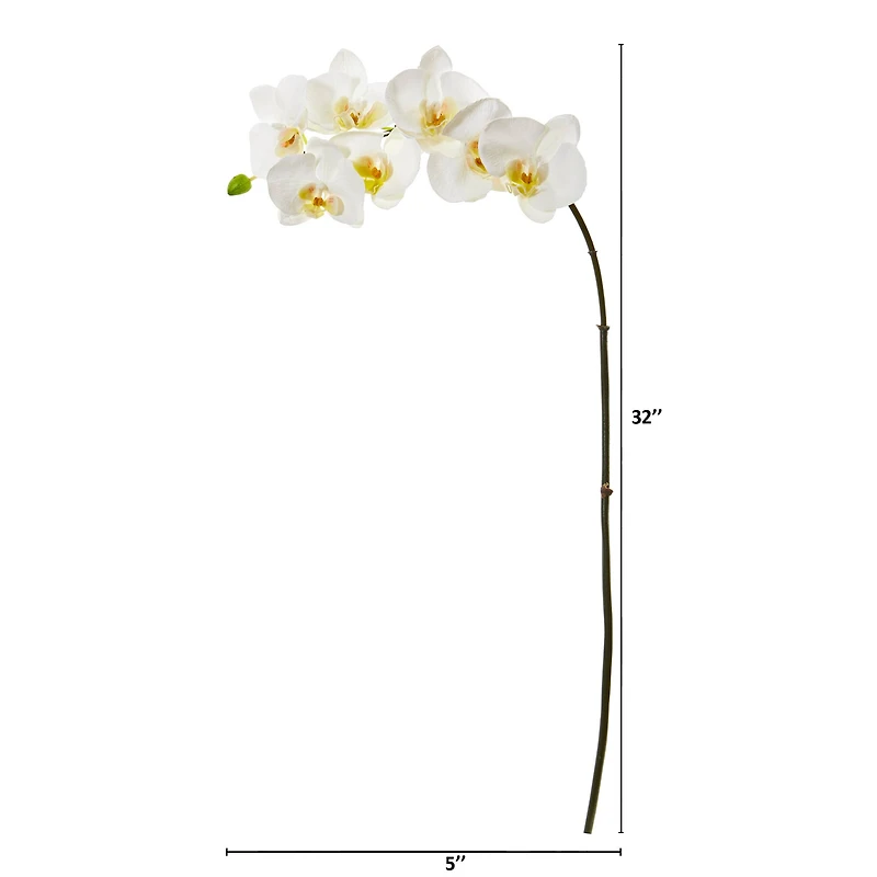 32" Phalaenopsis Orchid Artificial Flower (Set of 6)