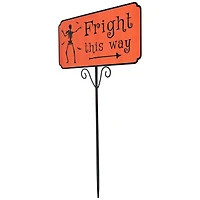 27.5" Fright This Way Outdoor Halloween Lawn Stake