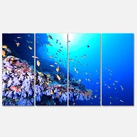 Designart - Coral Reef With Different fish Swimming