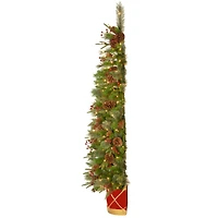 6ft. Pre-Lit Colonial Artificial Christmas Half Tree, Clear Lights