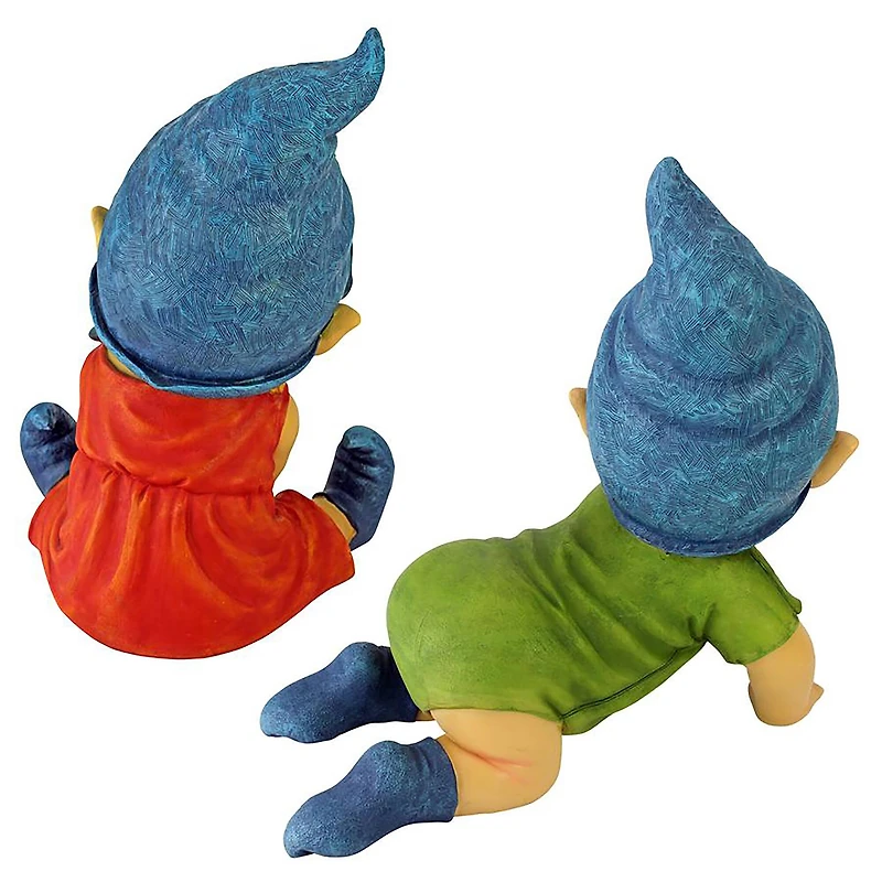 Design Toscano Archibald & Blaze Baby Gnome Statue Set
