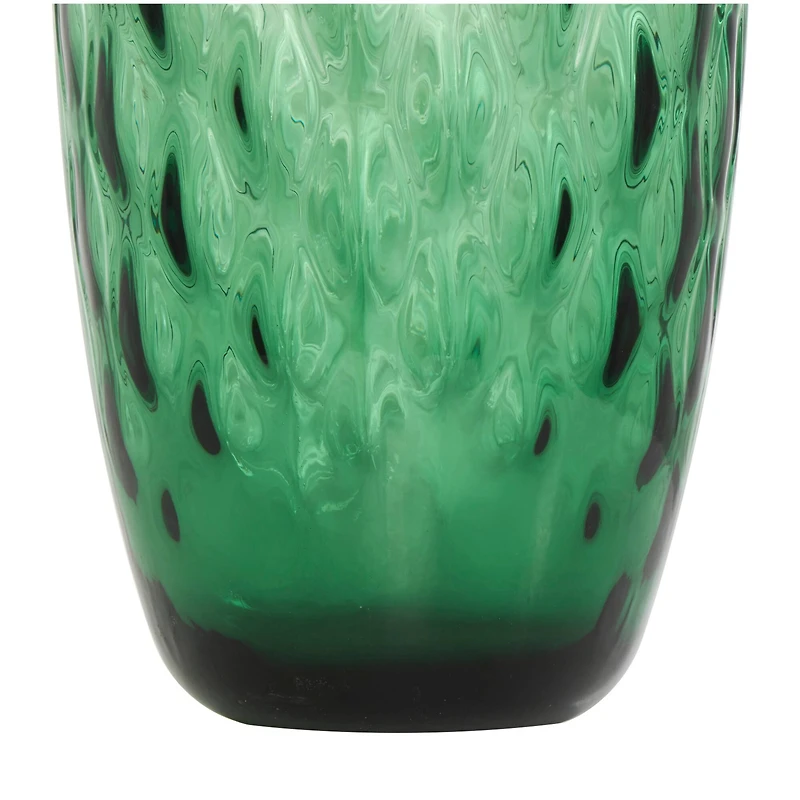 24" Green Ombre Handmade Glass Vase