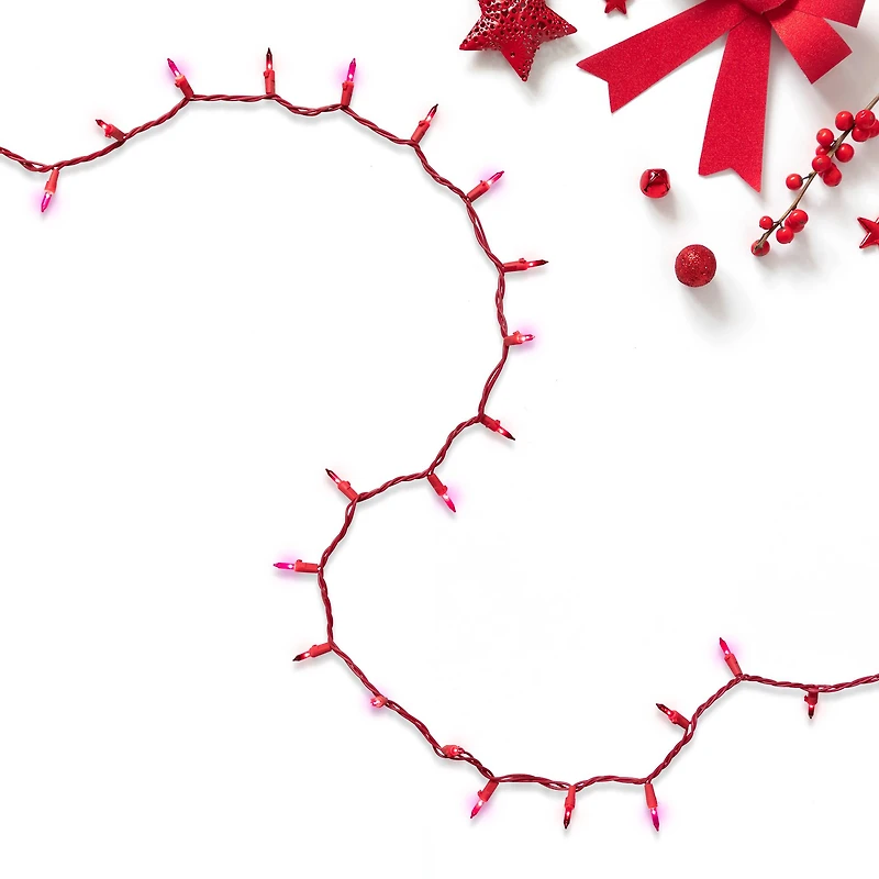 50ct Pink Mini Valentine's Day Light Set 10ft Wire