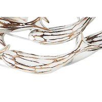 Silver Coastal Fish Wood Wall Decor, 32" x 28"