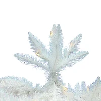 9ft. Pre-Lit Sparkle White Spruce Artificial Christmas Tree, Pure White LED Lights