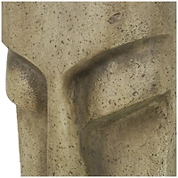 37" Gray Face Totem Sculpture