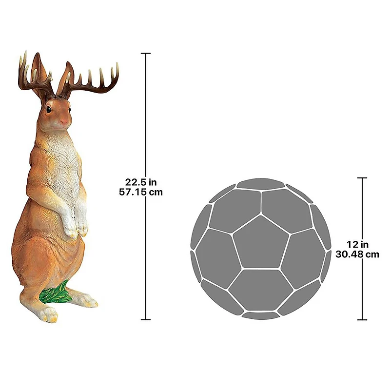 Design Toscano 22.5" Death Valley Jake the Jackalope Statue