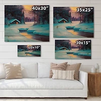 Designart - Old Cabin In Winter Forest II
