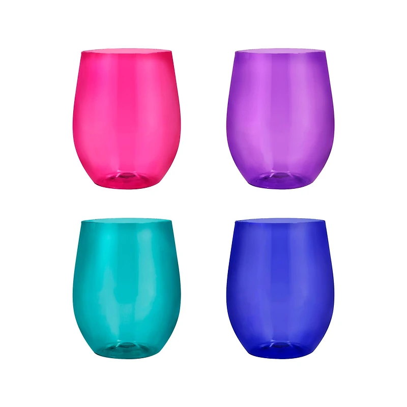12oz. Plastic Stemless Wine Glasses, 4ct. by Ashland®