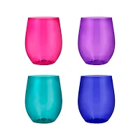 12oz. Plastic Stemless Wine Glasses, 4ct. by Ashland®