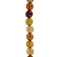 Yellow Crackled Agate Round Beads by Bead Landing