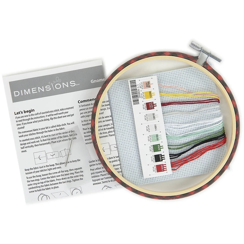 Dimensions® Learn-A-Craft Red Truck Gnomes Counted Cross Stitch Kit