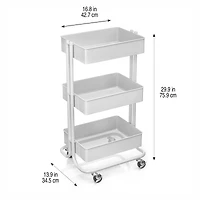 Lexington 3-Tier Rolling Cart by Simply Tidy