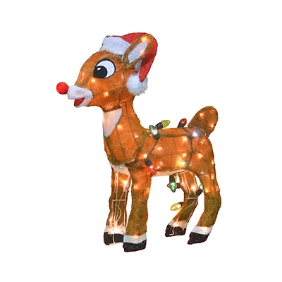 2ft. 3D Pre-Lit Rudolph with C9 Light Strand