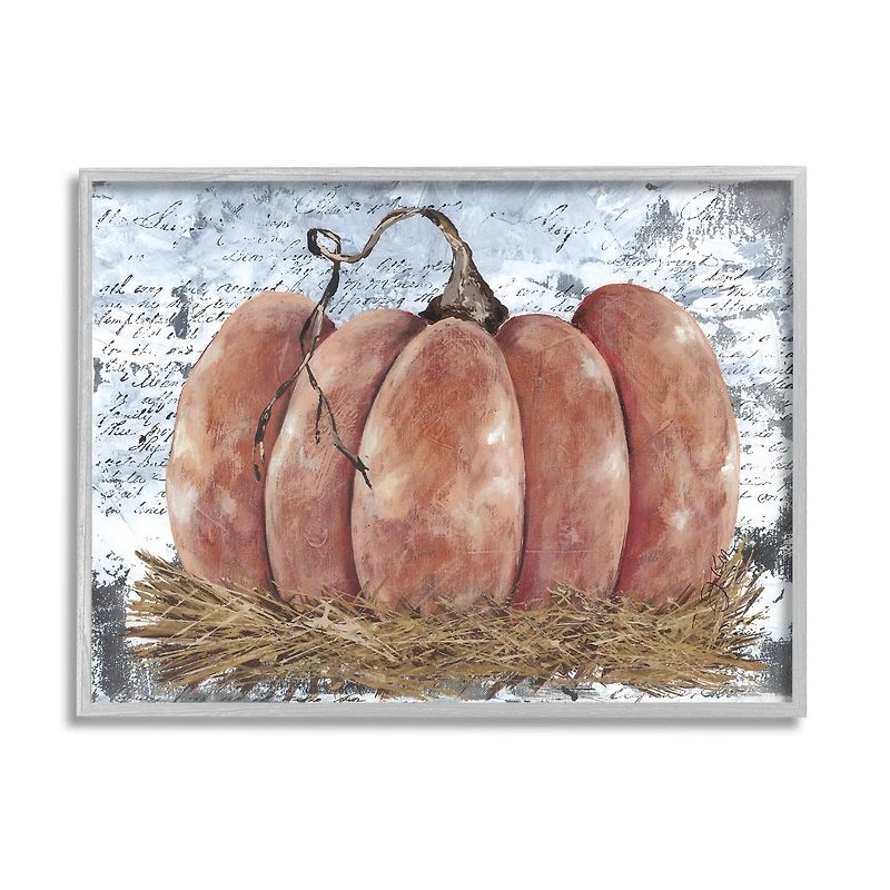 Stupell Industries Abstract Pumpkin Collage Framed Giclee Art