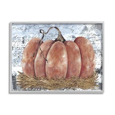 Stupell Industries Abstract Pumpkin Collage Framed Giclee Art