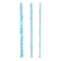 Aqua Matte Glass Round Beads by Bead Landing™