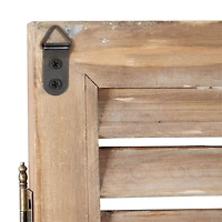 52" Brown Farmhouse Shutter Wall Décor Set