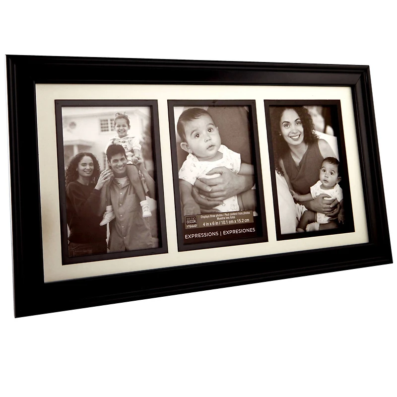 6 Pack: 3-Opening Black 4" x 6" Collage Frame, Expressions by Studio Décor®