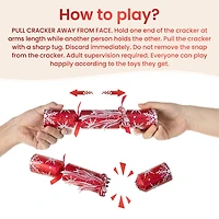 Glitzhome® 12PK 1.25"D x 10"H Christmas Snowflake with Bow Party Cracker with Gift Contents