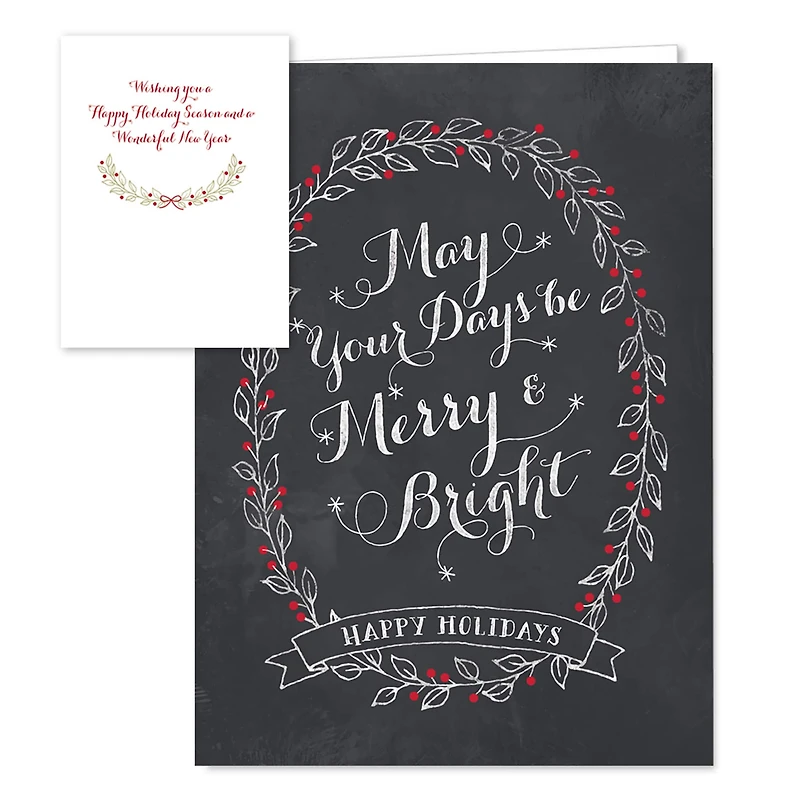 Hortense B. Hewitt Co. Christmas Chalkboard Holiday Cards