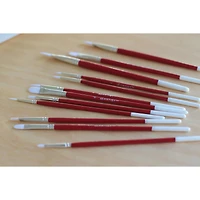Hello, Artist! Short Handle White Taklon 12 Piece Brush Set