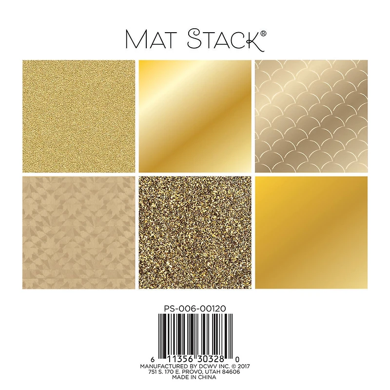 DCWV® Solid Golds Mat Stack® Cardstock Paper Pad, 6" x 6"