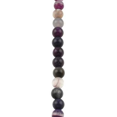 Purple Agate Round Beads by Bead Landing