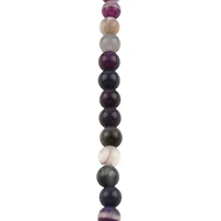 Purple Agate Round Beads by Bead Landing