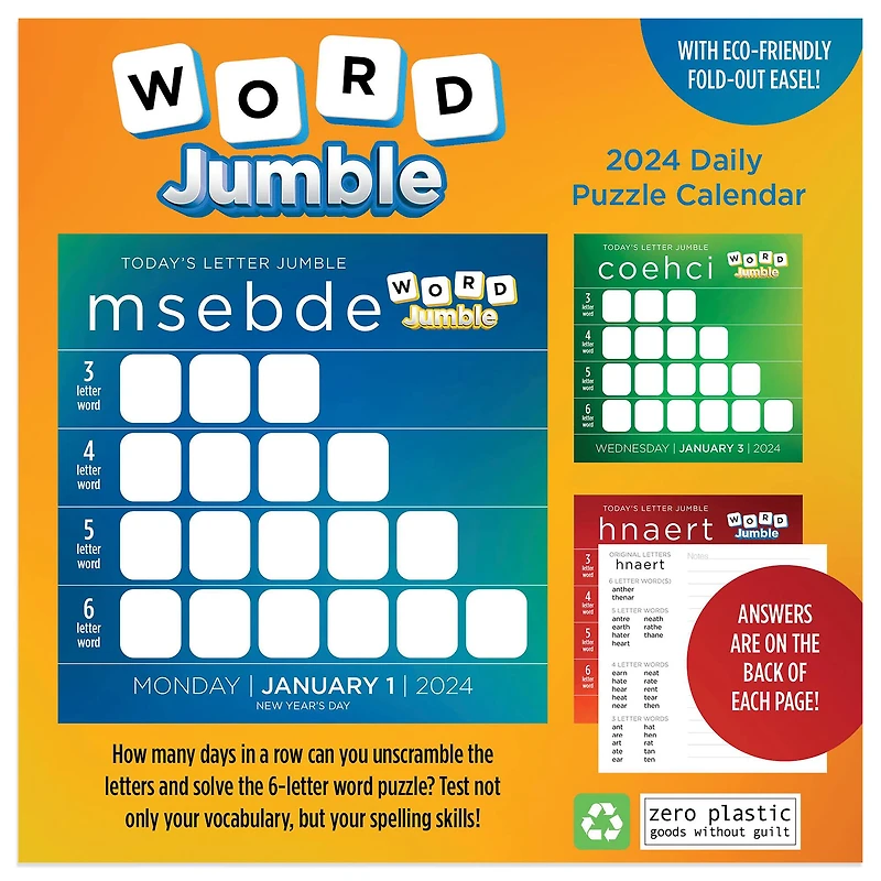 TF Publishing 2024 Word Jumble Daily Desktop Calendar