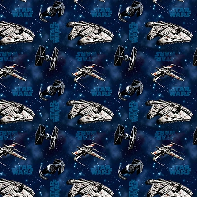 Camelot® Fabrics Star Wars™ Blue Ships Cotton Fabric